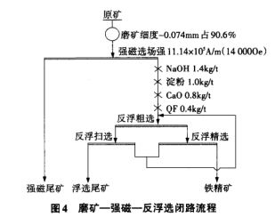 磨礦—強磁選—反浮選工藝